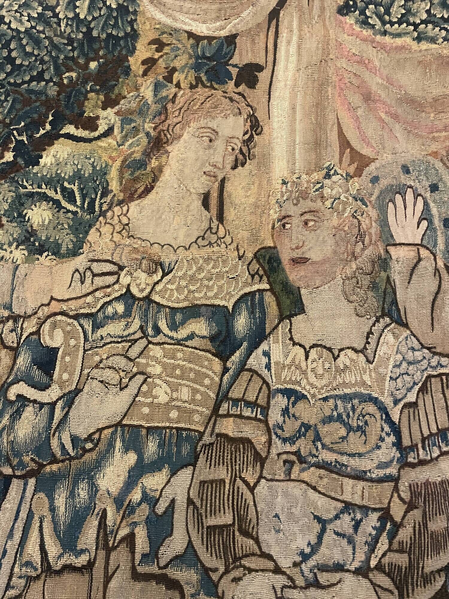 Flemish tapestry - 17th century depicting the meeting of David and the king.