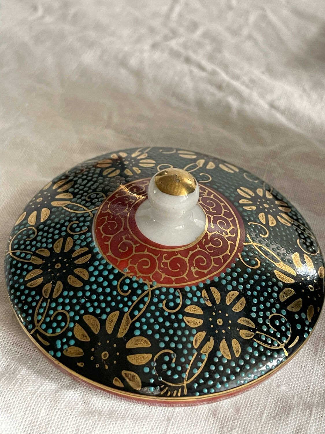 Set of 2 vintage Japanese tea cups Kutani Ware Yozan
