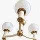 French vintage chandelier delmas montauban – 3 globes, ivory and gold