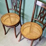 2 old beech Thonet chairs, 1900s