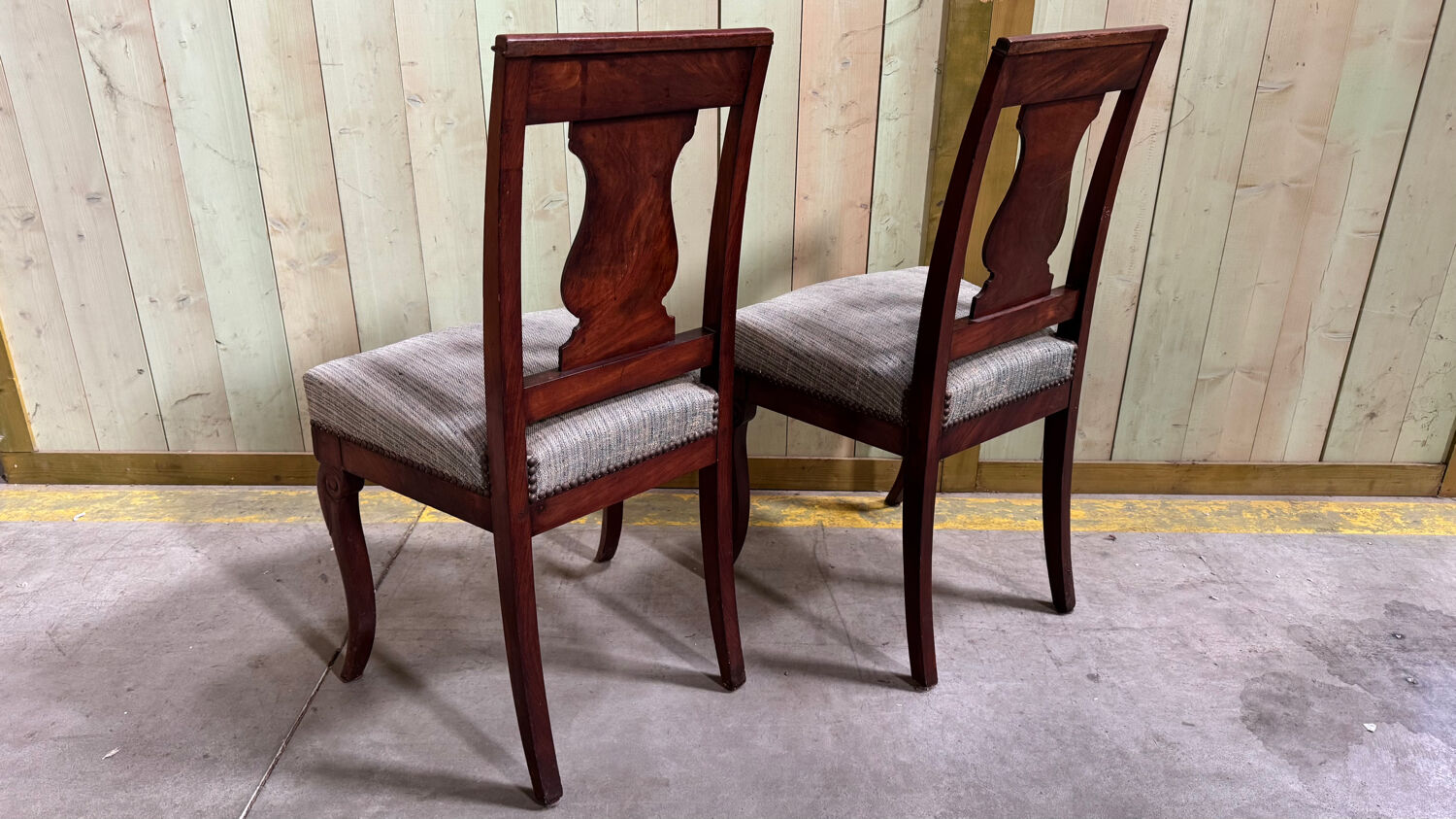 Pair of mahogany chairs circa 1900