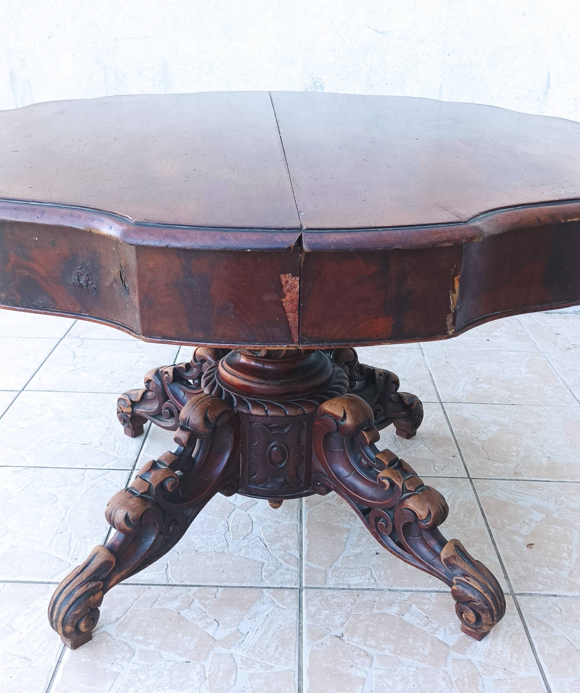19th century English mahogany table
