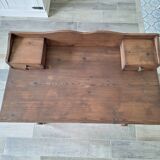 Antique solid wood desk with tiers – metal handles