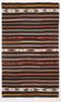 6x10 Dark Brown & Orange Strped Vintage Kilim Rug, 181x305Cm