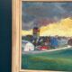 Original Swedish Oil On Panel – “Village” By A.G. – Dated 1948 – Vintage & Framed