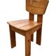 Vintage Brutalist Pine Chair 1970s Minimalist Wood Design