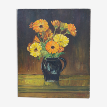 Still life painting bouquet