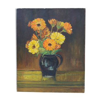 Still life painting bouquet
