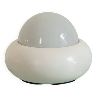 White UFO lamp model c359 by LUCI, Italy 70s