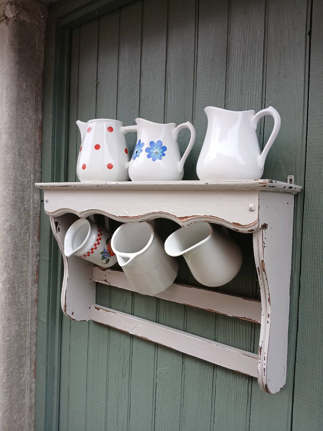 Étagère murale ancienne en bois