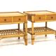 Set of 2 rattan bedside tables, DUX, Sweden, 1960
