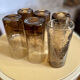 Verres tubes en verre soufflé fumée