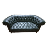 Canapé - chesterfield cuir noir