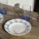 Set of 4 blue orangeade glasses H14