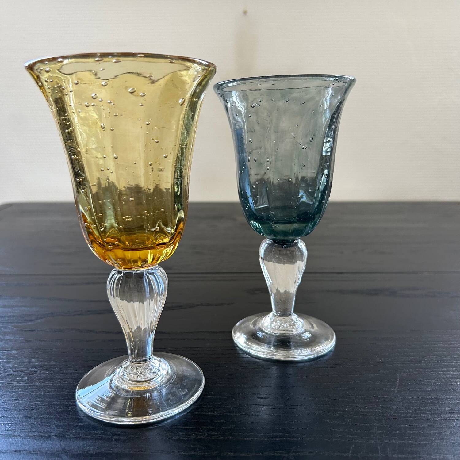 Biot stemmed glass duo