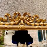 Louis XVI style mirror in gilded wood 176x109cm