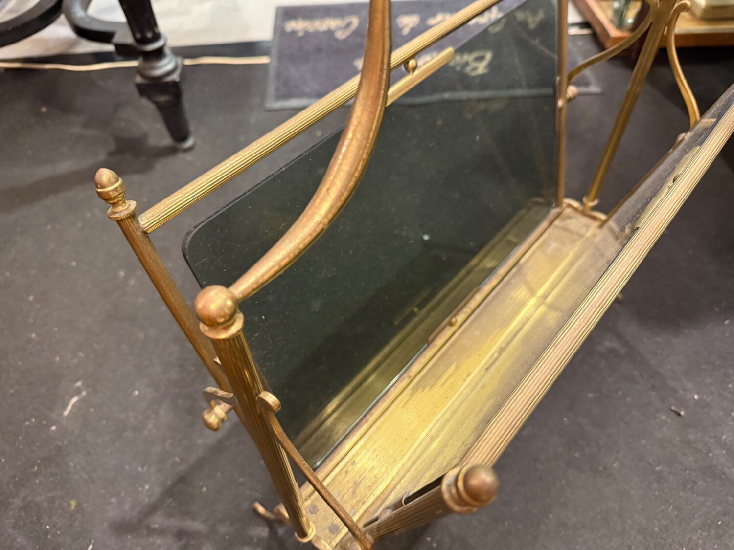 Brass magazine rack