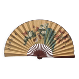 Large Vintage Chinese Fan With Birds, from the 1960/70s