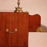 Commode militaire, de marine en acajou blond avec secrétaire, XIXème siècle
