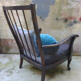 1950s vintage wooden armchair and caning