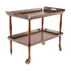 Chariot de bar en teck italien