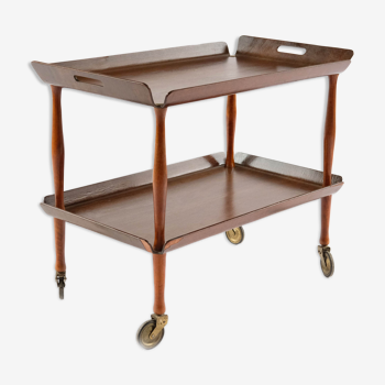 Mid-century italian teak bar cart, 1960s