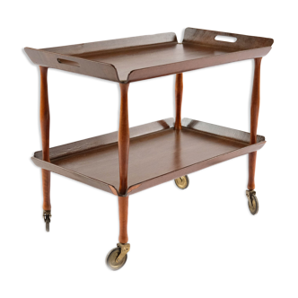 Mid-century italian teak bar cart, 1960s
