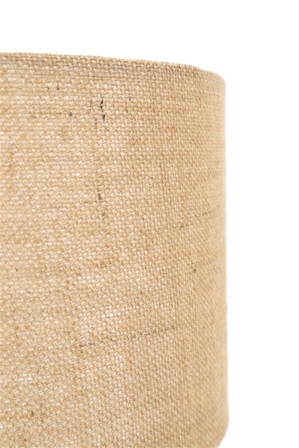 Rare, handcrafted Robert “Rob” Bentsen ceramic table lamp with a jute lampshade / Mid-century Danish modern design / 1960s / 1970s