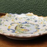 Pair of octagonal Rouen plates, signed AP