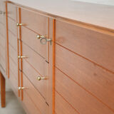 Sideboard 210cm in blond teak, 1970