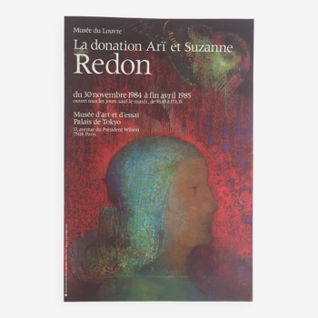Affiche d'après odilon redon, donation ari et suzanne redon, musée du louvre, 1985