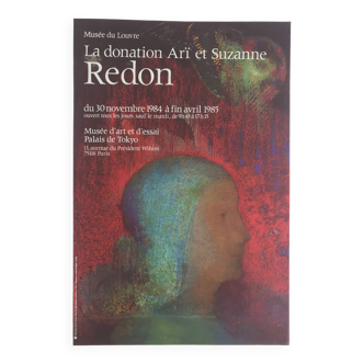 Affiche d'après odilon redon, donation ari et suzanne redon, musée du louvre, 1985