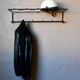 Vintage retro wall coat rack – Black metal & brass Mid-Century design