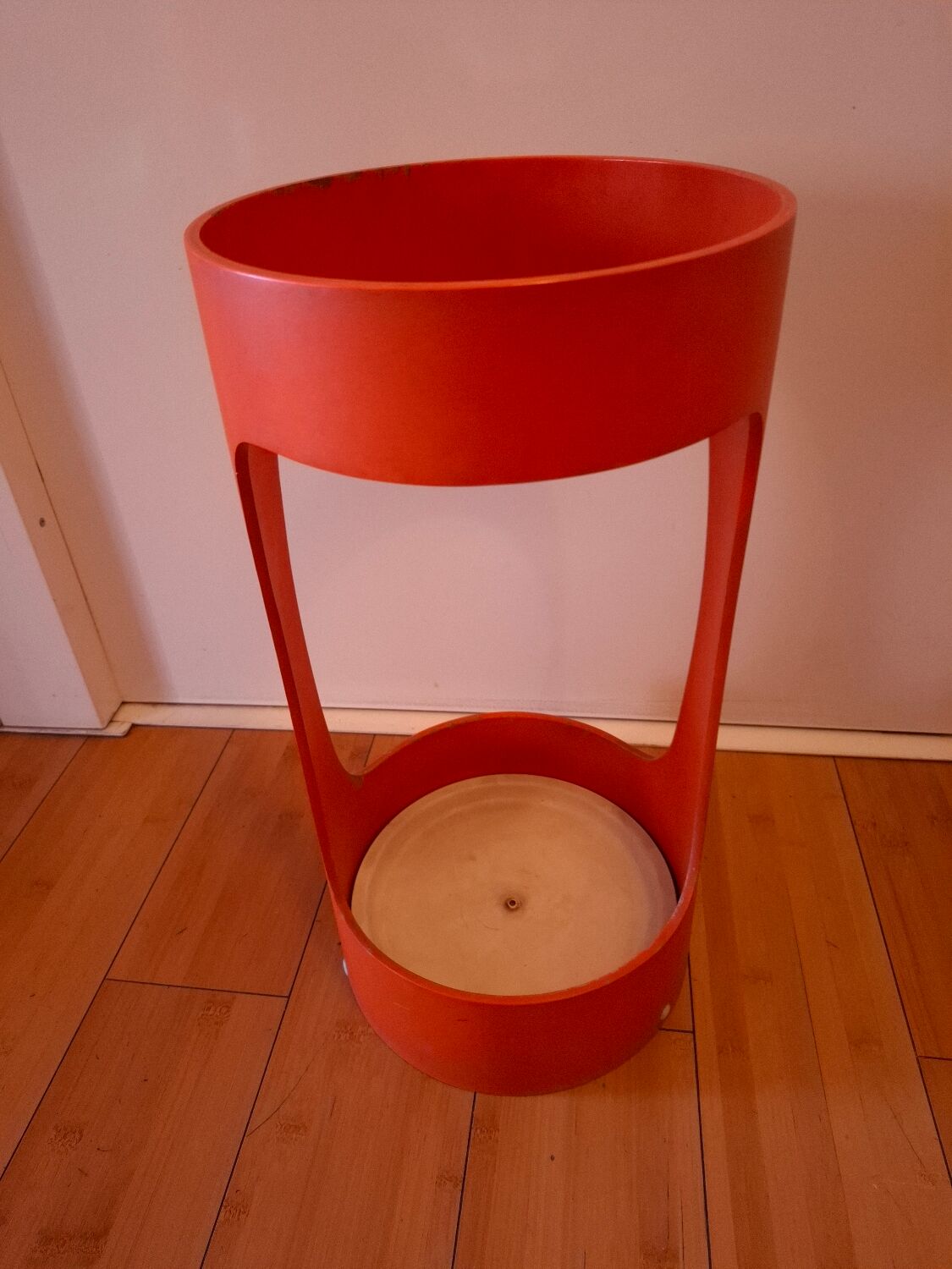 Vintage 70's wooden umbrella stand