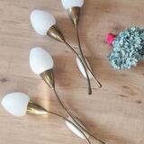 Duo of torch wall lamps