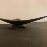 Brutalist metal ashtray or empty pocket signed R. Roux, 1950