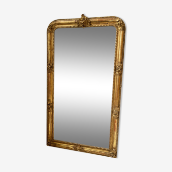 Louis Philippe Flowered Mirror 19th 84x150cm