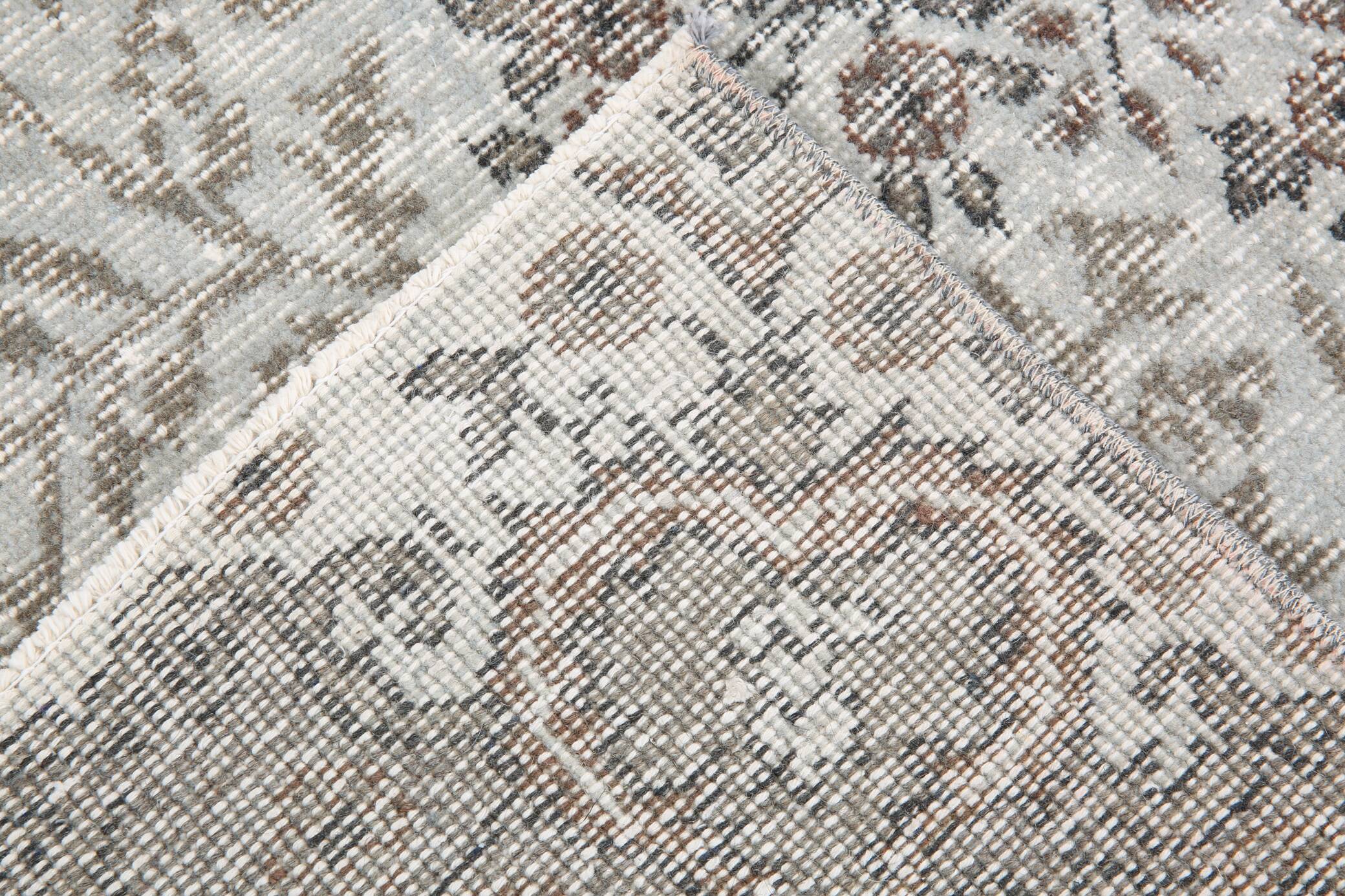 5x8 Black Gray Classic Pattern Turkish Vintage Rug, 149x253Cm