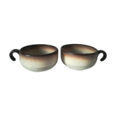2 cove stoneware bowls