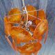 Vintage chandelier orange badge italy 1970