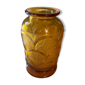 Vase jaune vintage