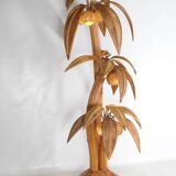 Large "coconut/palm" lamp in rattan