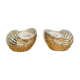 Pair of silver metal seashell candlesticks 60