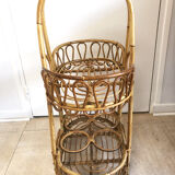 Serving rattan bar Peacock, 1970