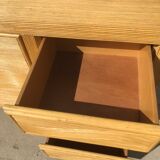 Commode en placage de rotin