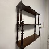 Wall or freestanding shelf in mahogany