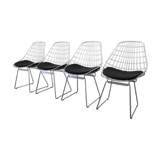 Four vintage SM05 chairs chromed by Cees Braakman for Pastoe, 1960-70
