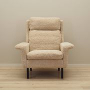 Fauteuil beige, design danois, années 1960, designer : Arne Vodder, éditeur : Fritz Hansen