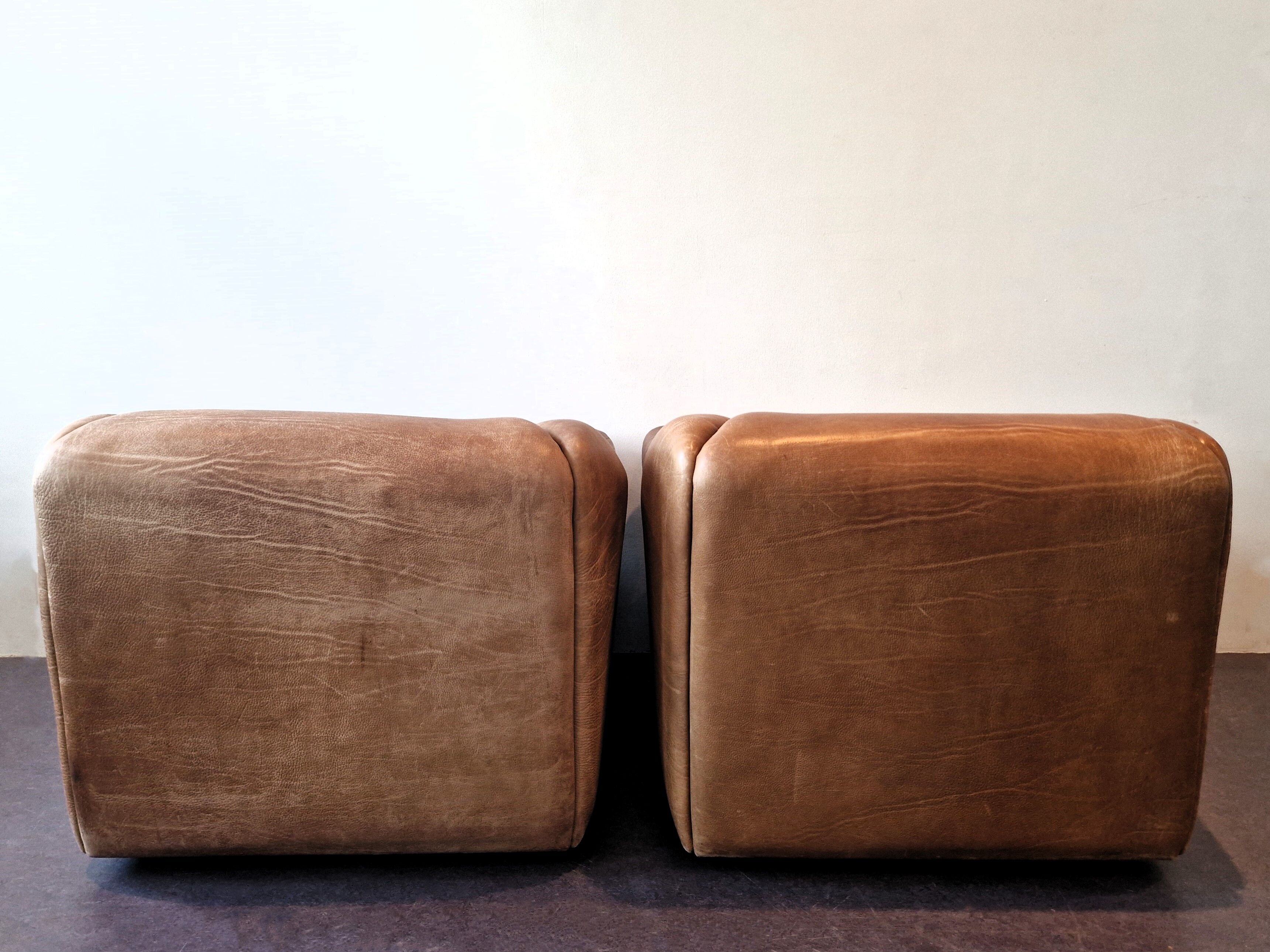 DS-47 brown leather lounge chair by De Sede, Switzerland 1970's