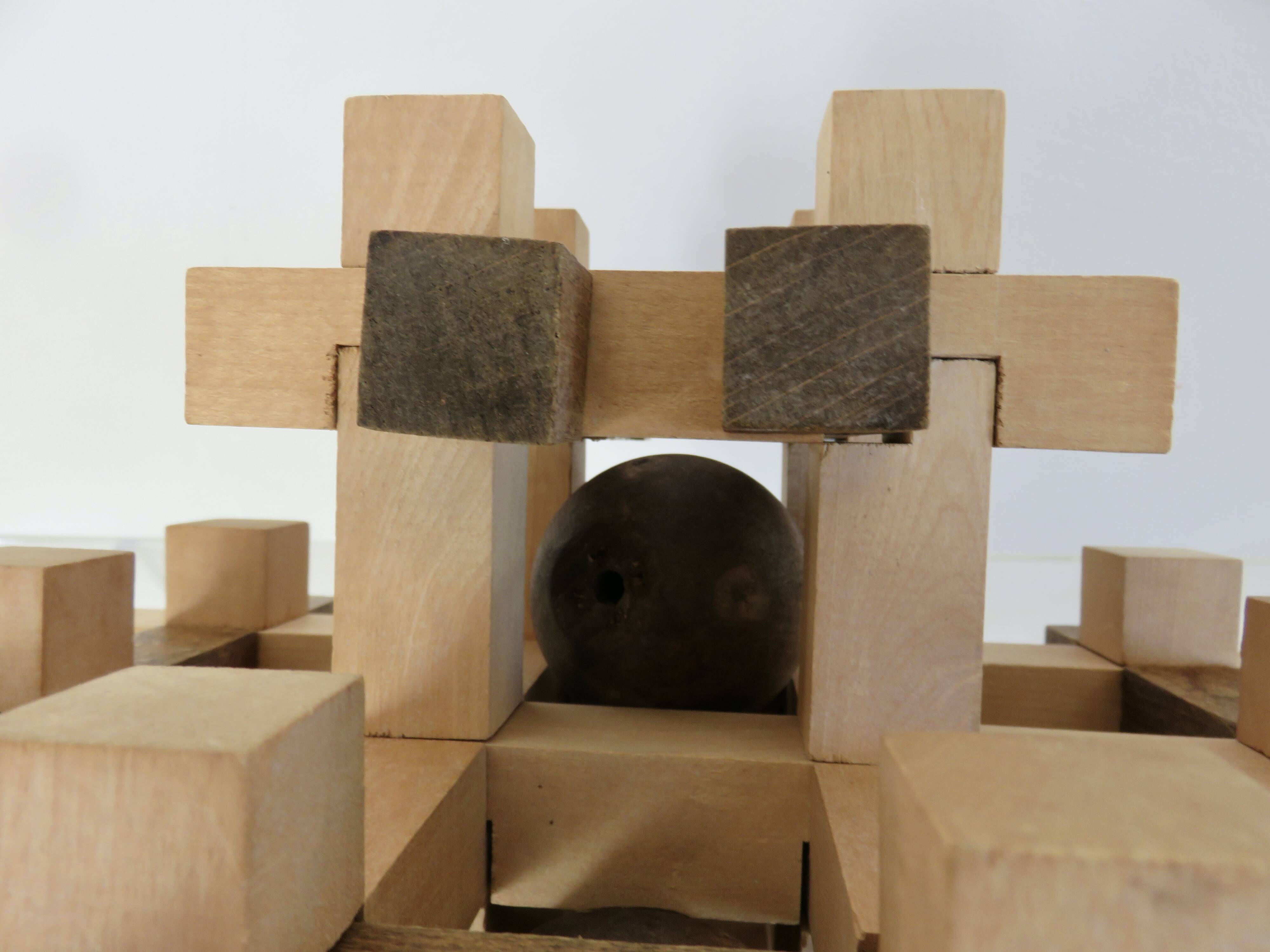 XXL wooden puzzle, multi-balls, 1970